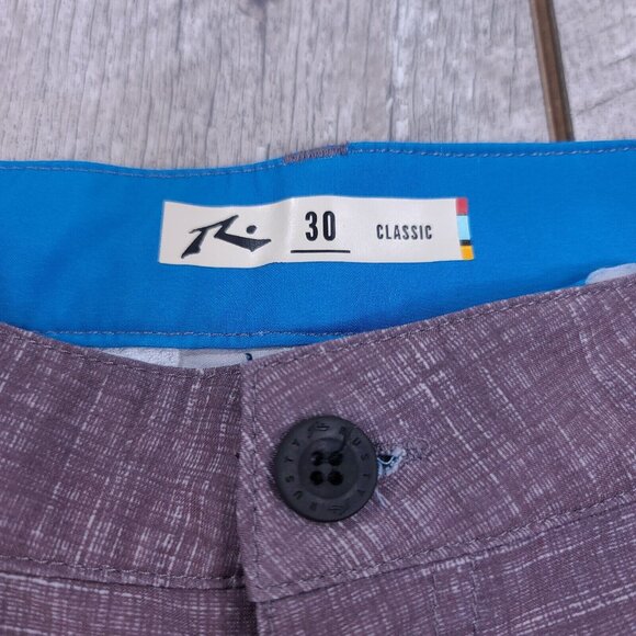 Rusty Mens Board Shorts Size 30 Classic Bermuda Solid Golf Swim Trunks Stretch - Picture 5 of 7